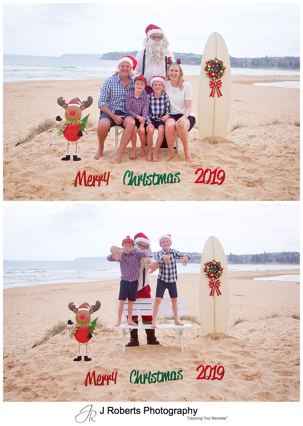 Aussie Santa Photos at Long Reef Beach Sydney Fun with Santa